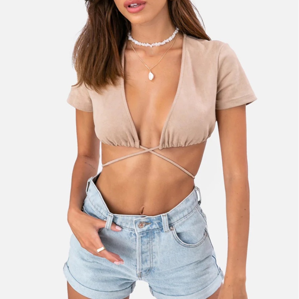ADIKA smith beige tie top
